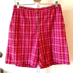 EP Pro Pink Plaid Cotton Shorts